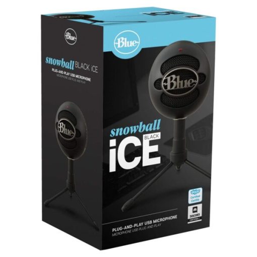 MICROFONO LOGITECH BLUE SNOWBALL ICE BLACK 988-000067 condenser | cardioide | podcast | streaming · Imagen 3
