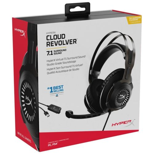 AURICULAR HYPERX CLOUD REVOLVER + 7.1 SURROUND | 1 Plug + Adap USB | PC/CONSOLAS | HHSR1-AH-GM/G 