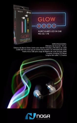 AURICULAR NOGA NG-GL178 LUZ LED IN EAR · Imagen 2