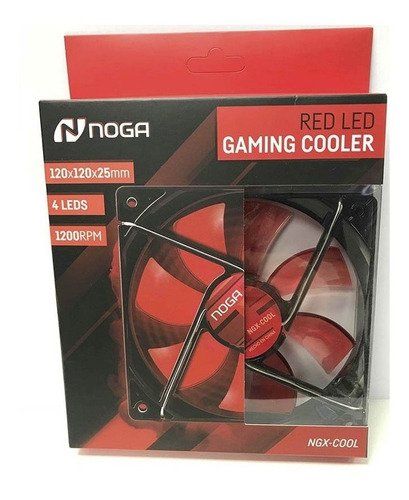 COOLER NOGA GAMER NGX-COOL 120MM LED AZUL/ROJO/VERDE