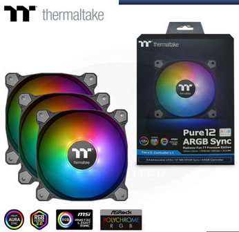 COOLER FAN THERMALTAKE PURE 12 ARGB X3 C/CONTROLADORA (CL-F079-PL12SW-A) · Imagen 2
