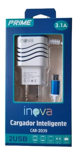 CARGADOR TIPO C 5V A 3.1A + 2 USB INOVA CAR-3100C/2039