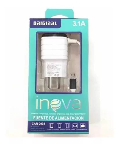 CARGADOR USB 5V A 3.1A + 2 USB INOVA G14
