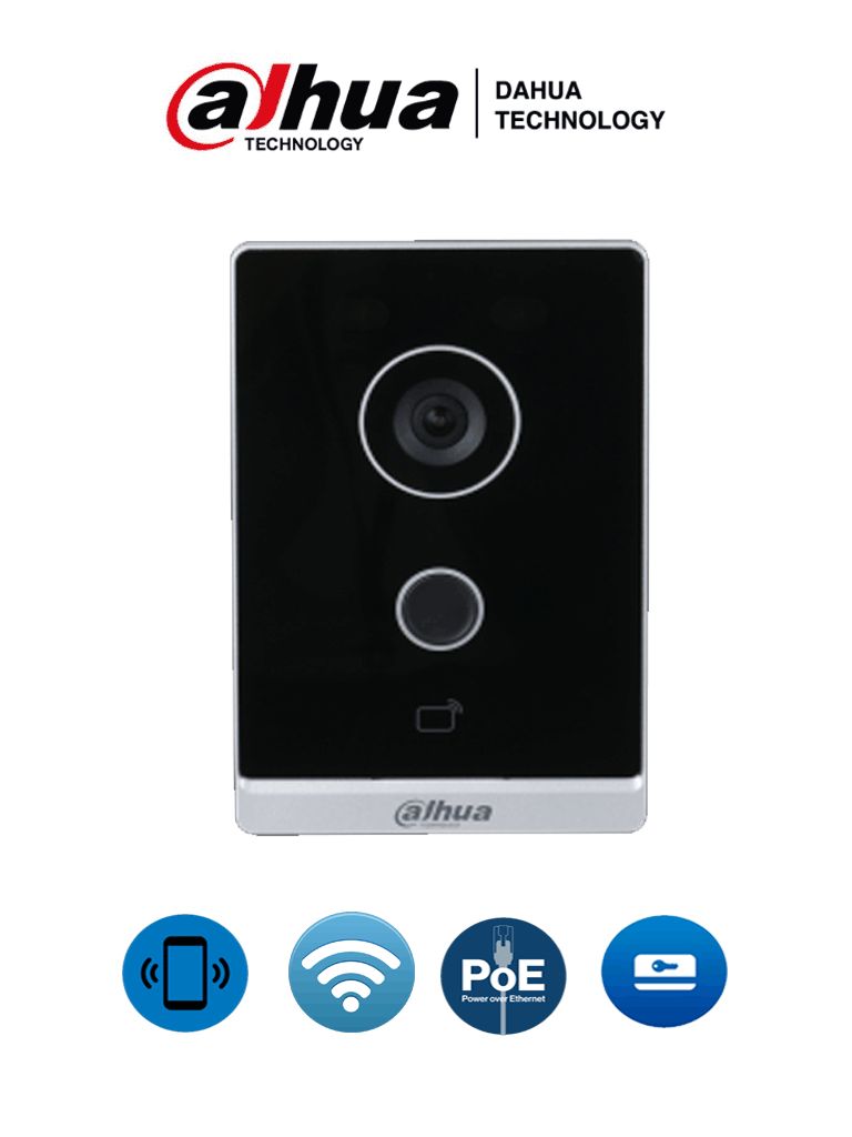 PORTERO DAHUA DHI-VTO2211G-WP | Wifi | Unidad Exterior | POE | P2P | Apertura Puerta | Tarjetas Mifare 13.6Mhz · Imagen 3