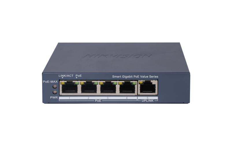 SWITCH HIKVISION DS-3E1505P-EI/M  | 5 PUERTOS	| 4 PUERTOS POE | GIGALAN