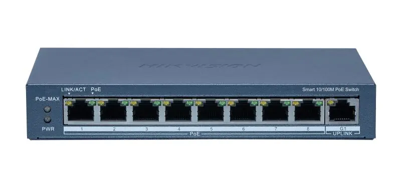 SWITCH HIKVISION DS-3E1309P-EI | POE | 8 + 1 Puertos | ADMINISTRABLE 110W