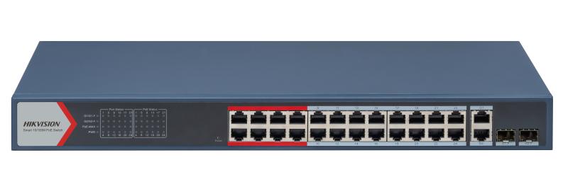 SWITCH HIKVISION DS-3E1326P-EI/M 24 PUERTOS 10/100M POE	