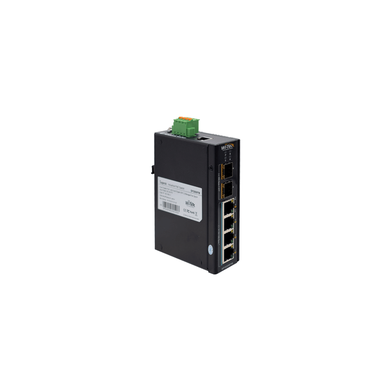 SWITCH WI-TEK POE 4 PUERTOS INDUSTRIAL SP3006FM VC | GIGALAN | RIEL DIN · Imagen 2