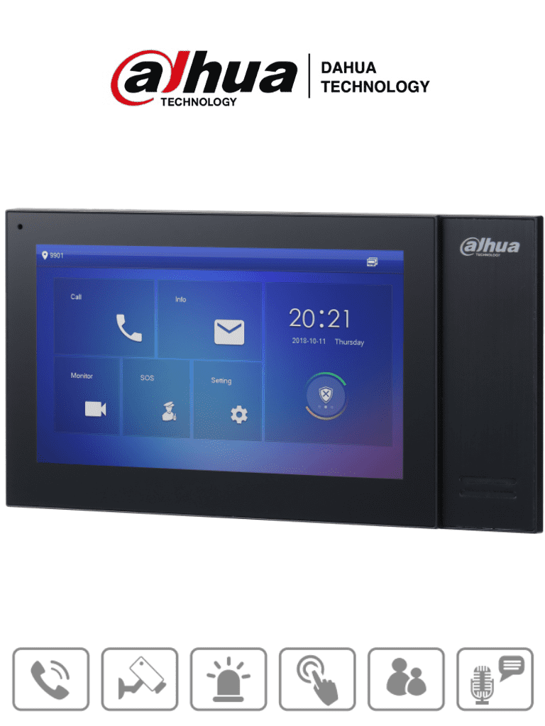 PANTALLA DAHUA INTERIOR VTH2421FB-P | Pantalla 7 | Incluye Micro SD 8GB Para PORTERO IP · Imagen 2