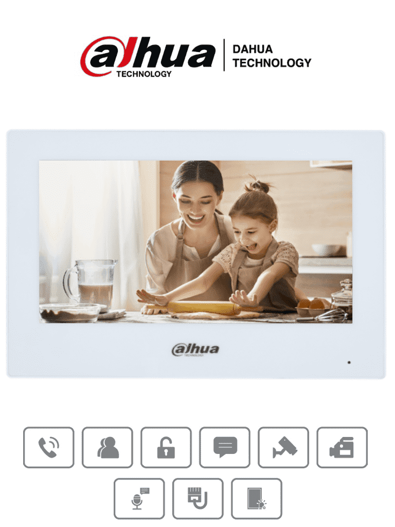 PANTALLA DAHUA DHI-VTH2621GW-P BLANCA | Pantalla 7 | TACTIL | Unidad Interior | POE Para PORTERO IP · Imagen 2