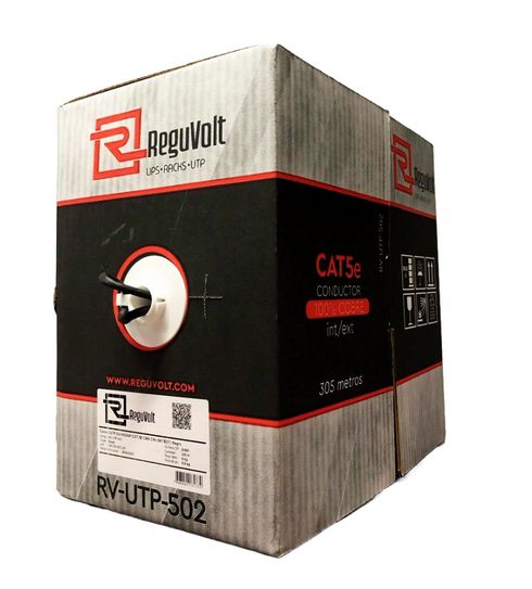CABLE UTP REGUVOLT RV-UTP-504 CAT5E 305MTS EXTERIOR