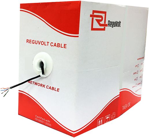 CABLE UTP REGUVOLT RV-UTP-502-SC CAT5E 305MTS EXTERIOR 100% COBRE 24AWG4P