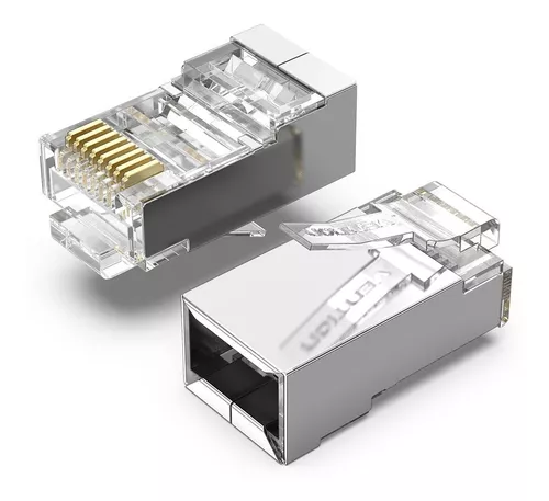 CONECTOR FICHA GLC RJ-45 BLINDADO METALICO CAT6 FTP NT2001RJ45C6B