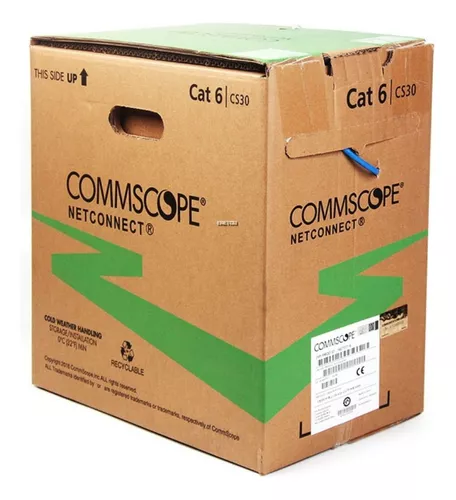 CABLE UTP COMMSCOPE 305MTRS CAT6 RIB CS30CM AZUL 1427071-6