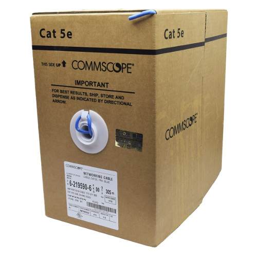 CABLE UTP COMMSCOPE 305MTRS CAT5 CPK CS24CM AZUL 6-219590-6	100% COBRE