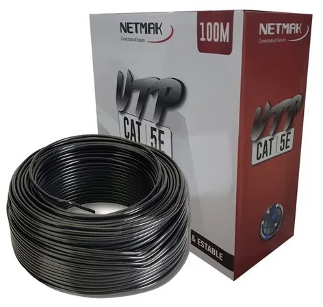 BOBINA NETMAK 100M EXTERIOR NM-UTP2 CAT5 CABLE UTP
