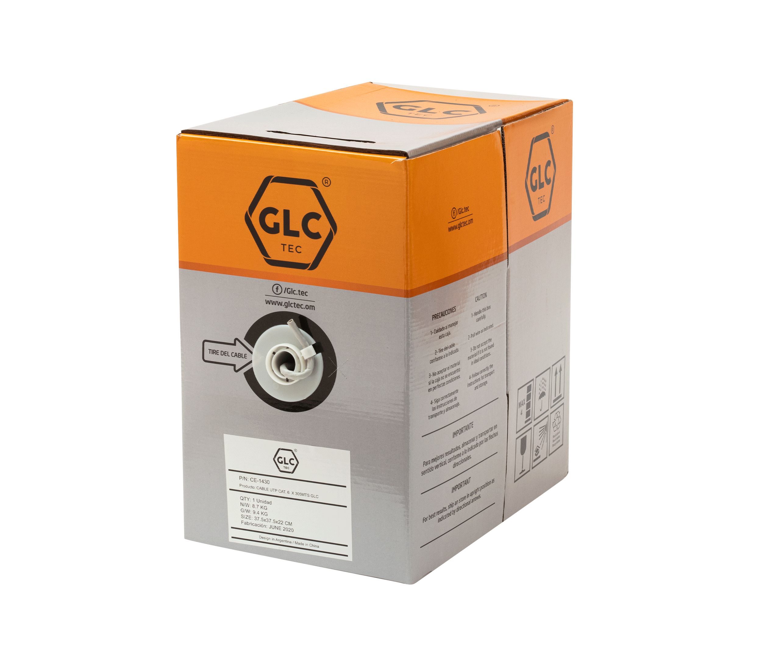 CABLE UTP CAT6 GLC 305MT INTERIOR CE-1430 