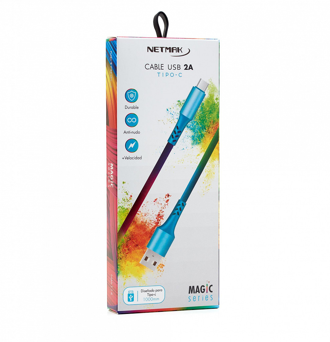 CABLE USB A USB TIPO C NETMAK NM-114 MAGIC ANTINUDO