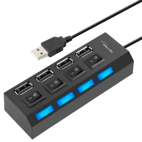 HUB USB 4 PUERTO NETMAK NM-AC08 USB 2.0