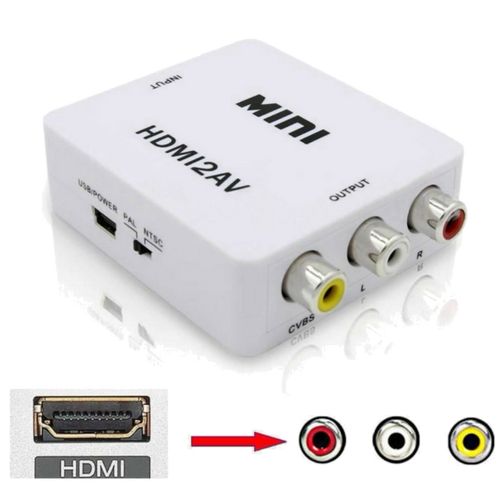 CONVERSOR HDMI A AUDIO Y VIDEO RCA ACTIVO