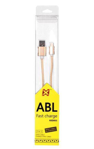 CABLE MICRO USB y IPHONE DOBLE HXD003 - Cable Encordado CONECTOR ALUMINIO  UGRAND