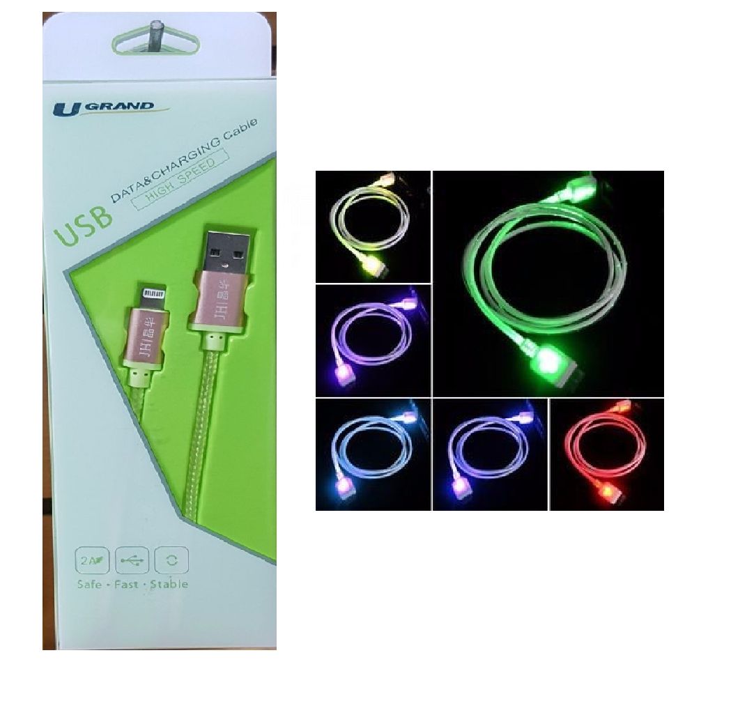 CABLE USB A MICRO USB UGC003 1MT CON LUZ