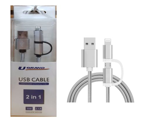 CABLE USB A MICRO+IPHONE UGC014 1 METRO