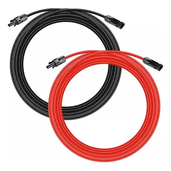 JUEGO DE CABLES PANEL SOLAR 2X6MM2 ROJO/NEGRO X 20 MTRS CS-6-RN210	