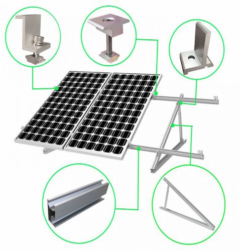 KIT DE MONTAJE SOPORTE PARA TECHO PLANO 6 PANELES SOLARES 60/72 CELDAS