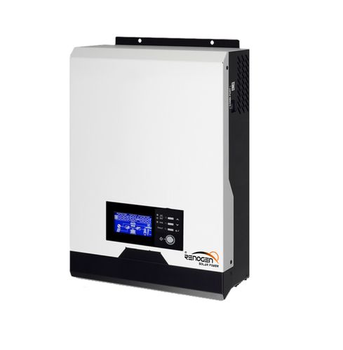INVERSOR CARGADOR SOLAR RENOGEN 1KVA 1000W 12V REG PWM 50A 600W