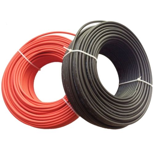 JUEGO DE CABLES PANEL SOLAR 4MM2 X 10MTS ROJO/NEGRO