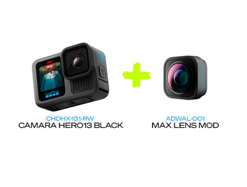 CAMARA GOPRO HERO 13 BLACK CHDHX-131-RW + LENTE HERO 9 BLACK ADWAL-001	