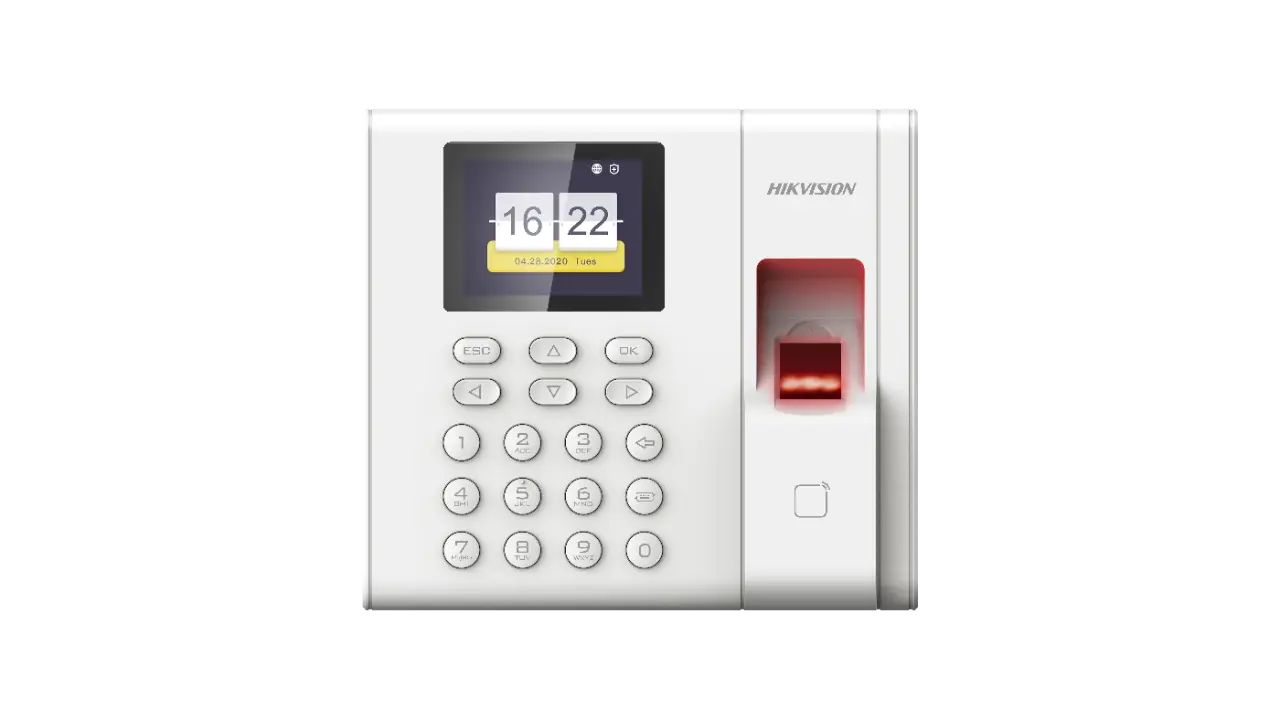 CONTROL ACCESO HIKVISION DS-K1A8503MF | Huella | Tarjeta | Clave | Exterior | LAN | RS-485 | 1000 tarjetas Mifare 13.56Mhz | 100.000 Eventos	
