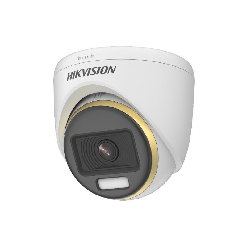 CAMARA HIKVISION DS-2CE70DF3T-PFS | 2Mpx | Colorvu | Microfono | Domo | 2.8mm | Plastica | IR 20 MTRS | Full Color