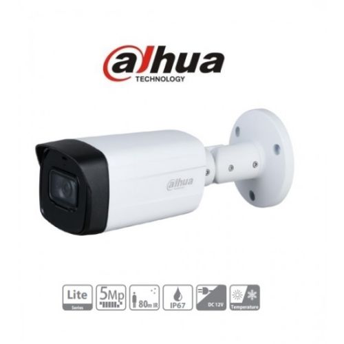 CAMARA DAHUA DH-HAC-HFW1500THP-I8-0360B-S2 - 5Mpx - Bullet - 3.6mm - 80mtrs IR - Metalica y Plastica - Exterior · Imagen 2