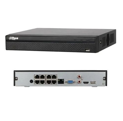NVR 8CH DAHUA DHI-NVR1108HS-8P-S3/H | 8 puertos POE 36w | 80Mbps | H.265 | hasta 8Mpx