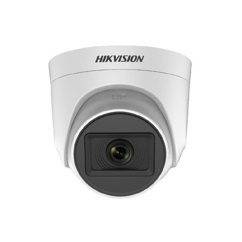 CAMARA HIKVISION DS-2CE76H0T-ITPFS | 5MPX | Domo | Microfono | 2.8mm | Plastica | IR 20mts 