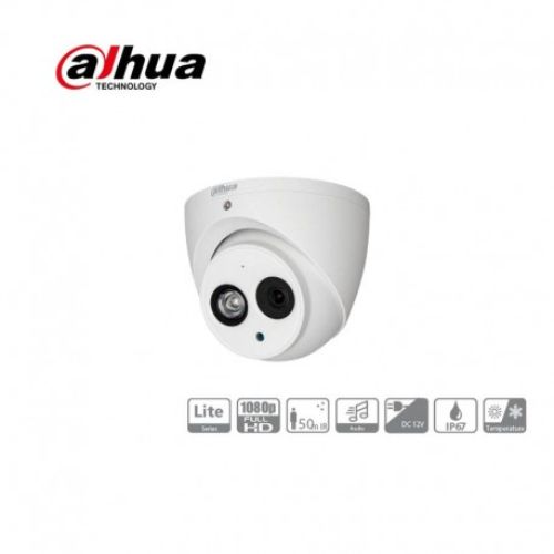 CAMARA DAHUA HAC-HDW1200EMP-A-0280B-S4 2Mpx - Domo 2.8mm - IR 50Mts - Microfono - Metalica 1080FHD · Imagen 2
