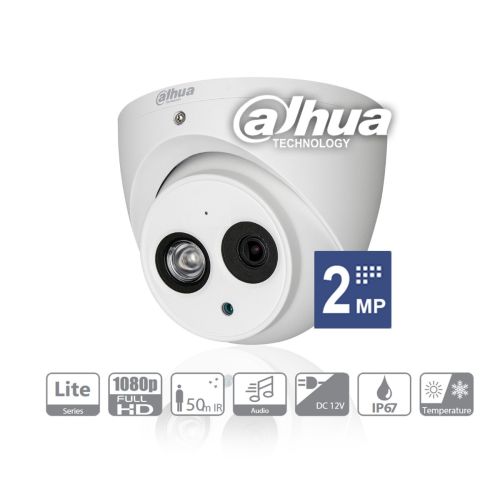 CAMARA DAHUA HAC-HDW1200EMP-A-0280B-S4 2Mpx - Domo 2.8mm - IR 50Mts - Microfono - Metalica 1080FHD · Imagen 3