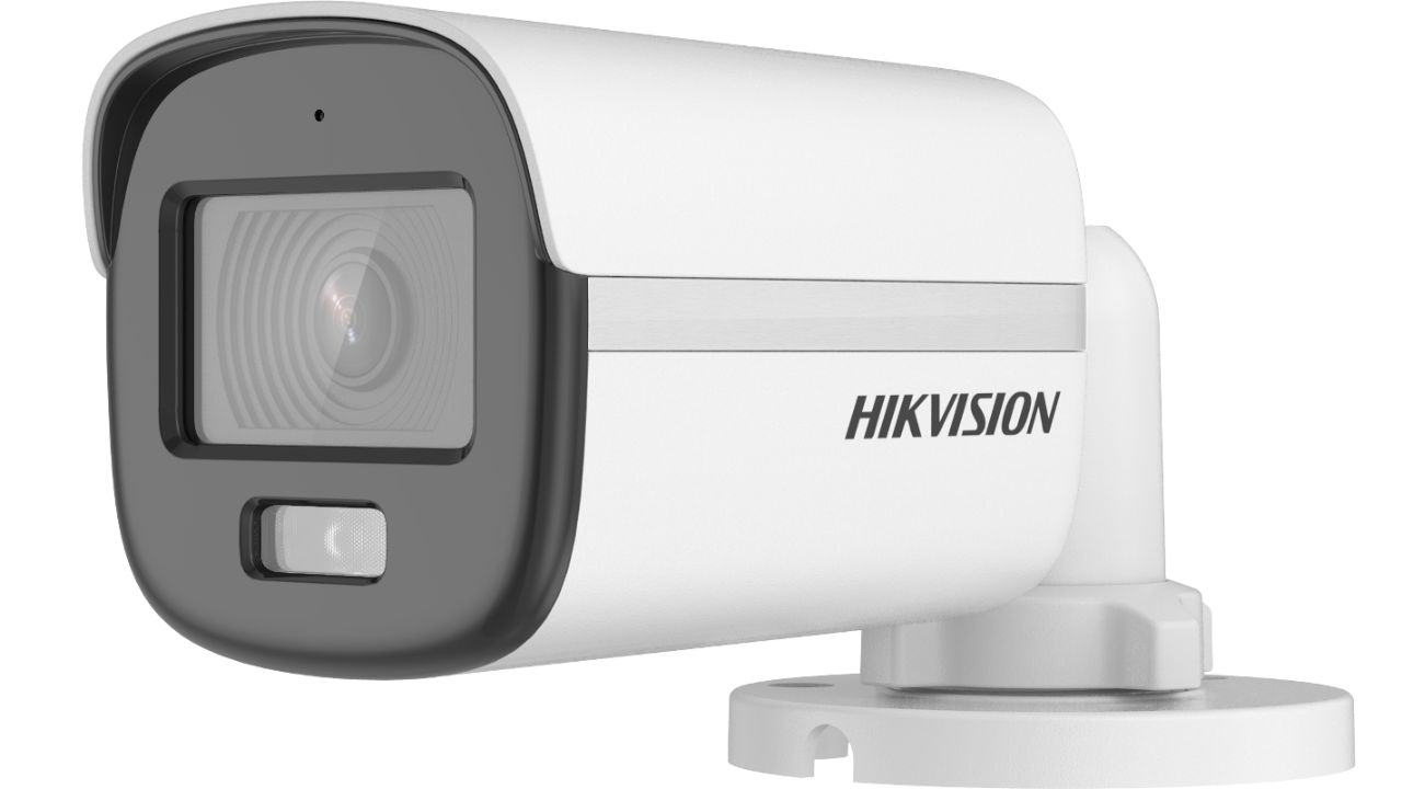 CAMARA HIKVISION DS-2CE10KF0T-FS | 5Mpx | Metalica | Colorvu | Microfono | Luz Alarma | Full  | Bullet | 2.8mm | 20mtrs IR 1080FHD |