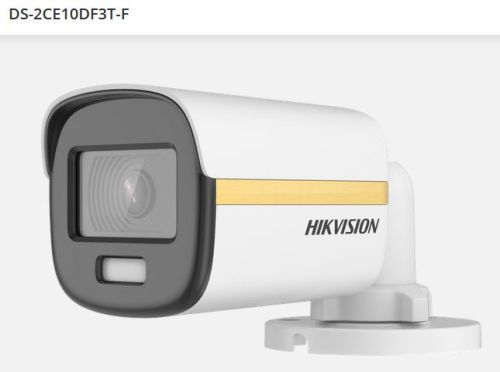 CAMARA HIKVISION  DS-2CE10DF3T-F  - 2.8MM - 2Mpx - Bullet - Metalica - ColorVu - Full - 130 dB true WDR