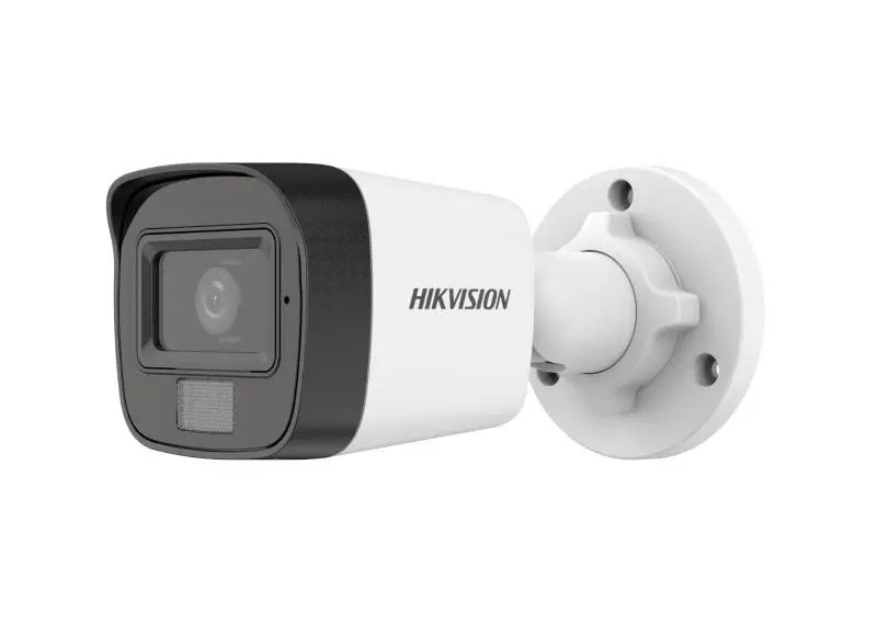 CAMARA HIKVISION DS-2CE16D0T-LPFS | Colorvu Luz hibrida | 2Mpx | MICROFONO | Bullet | 2.8mm | Plastica | Exterior 25mtrs IR