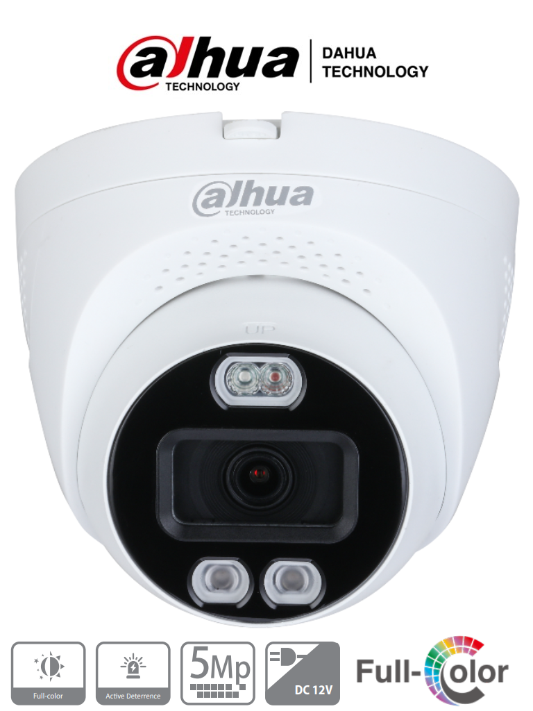 CAMARA DAHUA DH-HAC-ME1509TQP-PV-0280B | 5Mpx | Full Color | Disuacion activa | Domo | Metal + Plastica | 2.8mm · Imagen 2