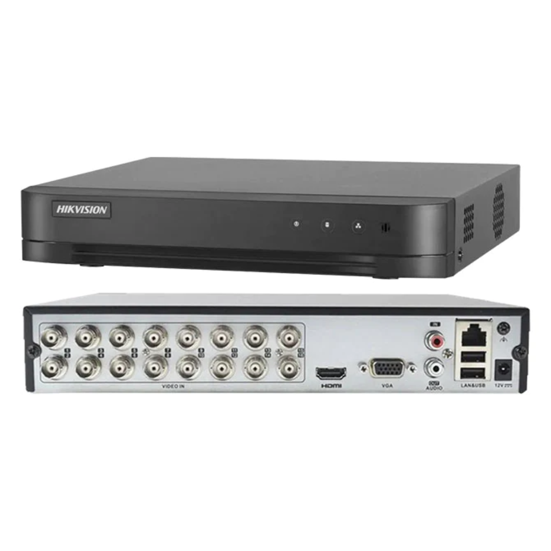 DVR OUTLET 16CH HIKVISION DS-7216HGHI-M1 | Deep learning Humanos y vehiculos | HD1080P Lite | 2Mpx - 18 CAMARAS IP | Audio Coaxial | H.265+ (SIN CAJA) · Imagen 2