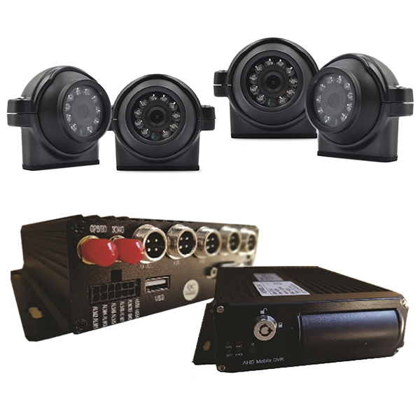 KIT DVR MOVIL - GPS - 4G - Accesorios - 4 CAMARAS AHD 903 Black eye - slot HD - Memoria SD