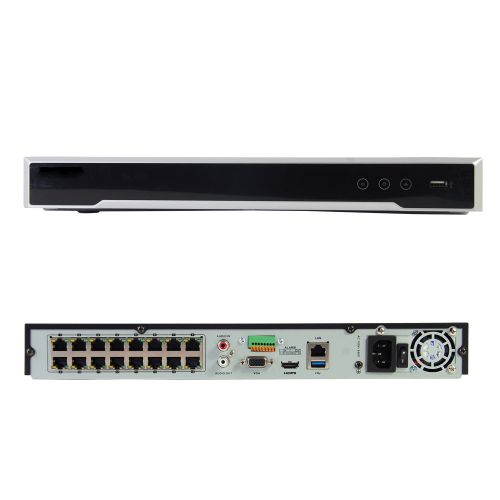 NVR 16CH HIKVISION DS-7616NI-K2/16P | 16 POE 200w | 2 x SATA RAID | H.265+ | Dual Display 4K | camaras hasta 8Mpx