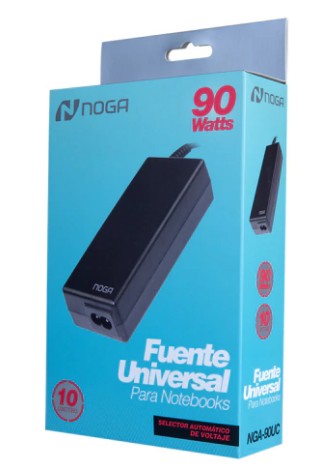 CARGADOR NOTEBOOK NOGA NGA-90UC 90W (10 FICHAS)	universal