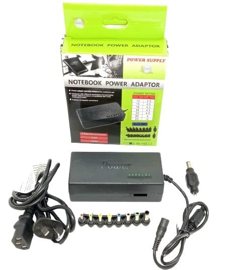 CARGADOR NOTEBOOK UNIVERSAL 120W 8 puntas intercambiables 