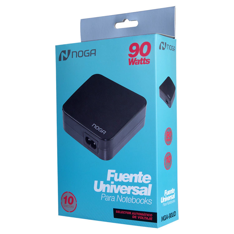 CARGADOR OUTLET NOTEBOOK NOGA NG-90UD 90W (10 FICHAS) AUTOMATICO · Imagen 3