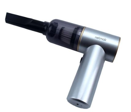 MINI ASPIRADORA NETMAK NM-JET | 4 en 1: Aspira, sopla, comprime aire e infla 80W CON BATERIA/6000Pa